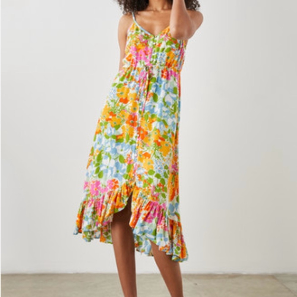 Rails Ruffled Floral Midi Sundress – Size M